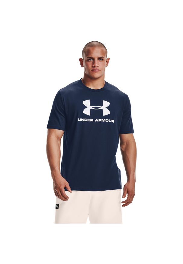 Podkoszulek Under Armour Ua Sportstyle Logo, Niebieski, Mężczyźni. Kolor: niebieski, biały, wielokolorowy