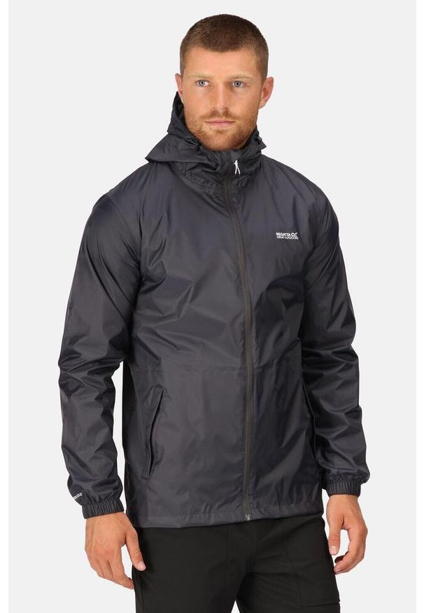 Regatta - Kurtka trekkingowa męska Pack It Jacket III kieszonkowa. Kolor: szary, wielokolorowy, niebieski. Materiał: poliamid