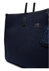 TOMMY HILFIGER - Tommy Hilfiger Torebka Th City Large Tote Melton AW0AW18215 Granatowy. Kolor: niebieski #4