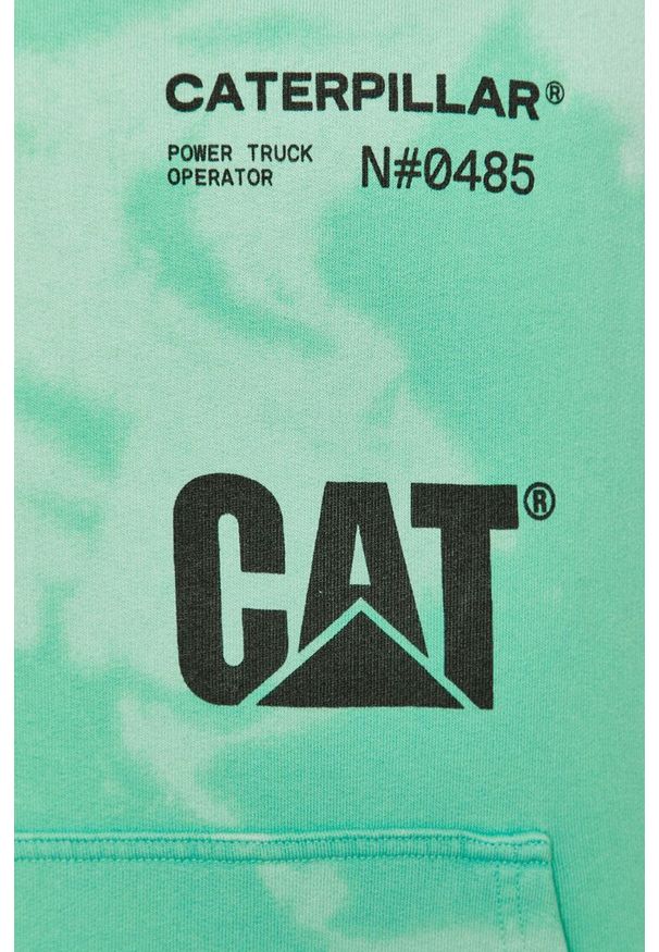 CATerpillar - Caterpillar - Bluza bawełniana. Okazja: na co dzień. Kolor: turkusowy. Materiał: bawełna. Styl: casual