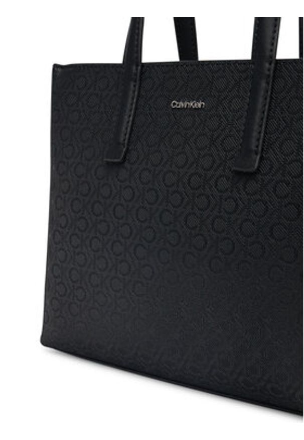 Calvin Klein Torebka Ck Must Small Tote_Mono K60K613023 Czarny. Kolor: czarny. Materiał: skórzane
