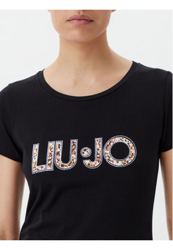 Liu Jo Beachwear T-Shirt VA5154 JS003 Czarny Regular Fit. Kolor: czarny. Materiał: bawełna