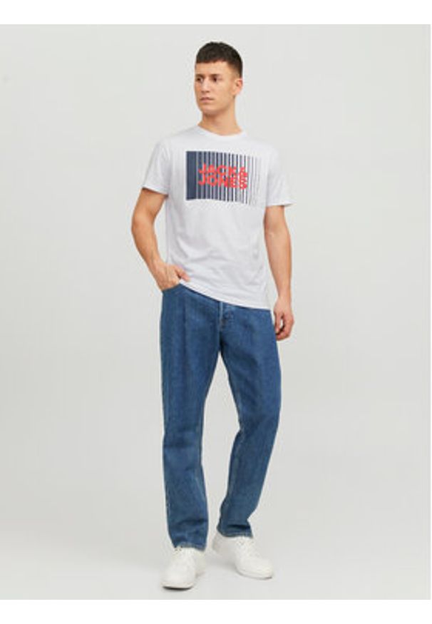 Jack & Jones - Jack&Jones T-Shirt Corp 12233999 Biały Standard Fit. Kolor: biały. Materiał: bawełna