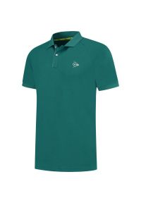 DUNLOP - Koszulka tenisowa męska Dunlop Club Polo z kołnierzykiem. Typ kołnierza: polo. Kolor: zielony. Sport: tenis #1