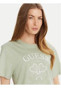 Guess T-Shirt V5GI04 I3Z14 Zielony Regular Fit. Kolor: zielony. Materiał: bawełna