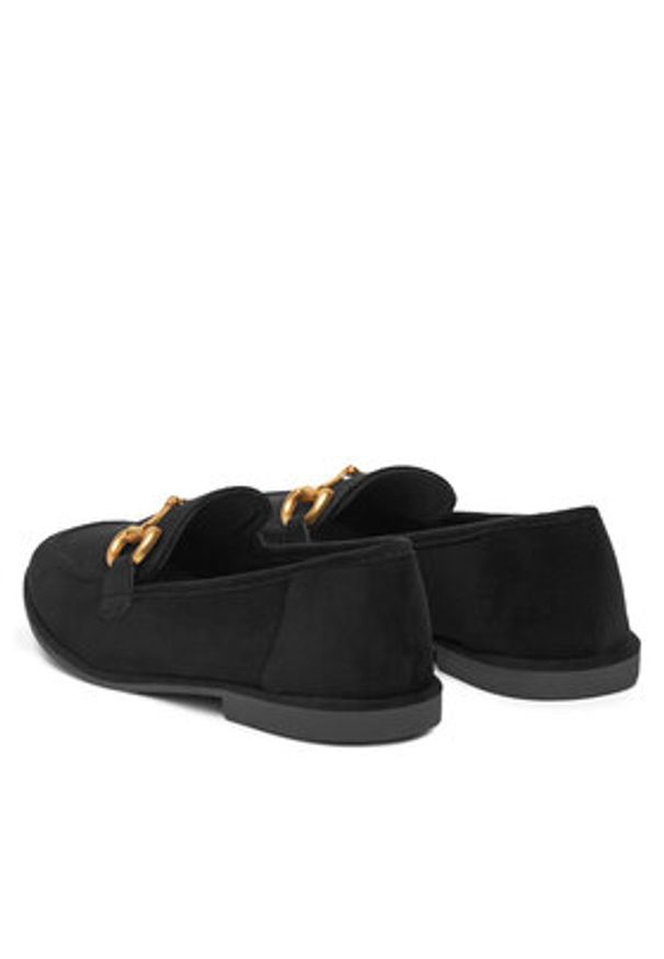 DeeZee Loafersy 1-141-1 Czarny. Kolor: czarny. Materiał: materiał
