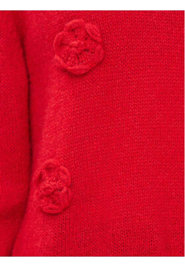 Kontatto Sweter 3M1234 Czerwony Regular Fit. Kolor: czerwony. Materiał: syntetyk