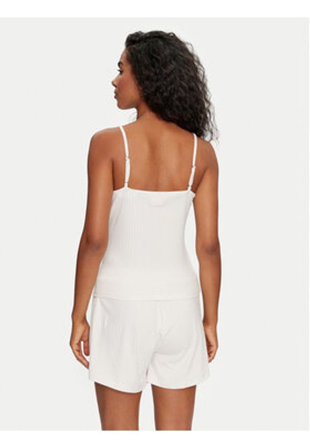 Guess Top O4GP10 KBXB2 Beżowy Regular Fit. Kolor: beżowy. Materiał: syntetyk