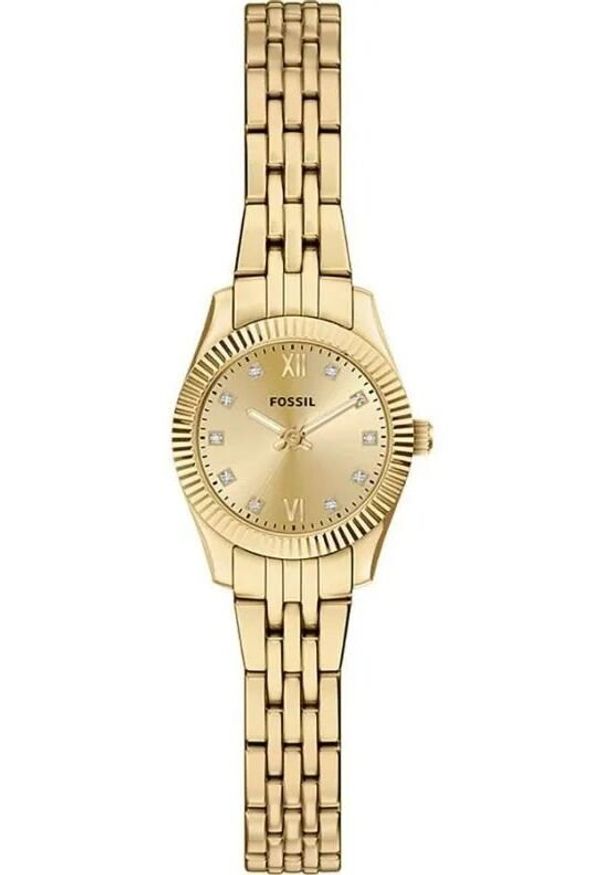 Zegarek Fossil Damski Scarlette Mini Gold Tone Crystals (ES5474)