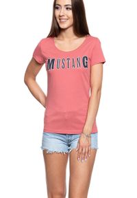 Mustang - MUSTANG T SHIRT DAMSKI Alexia C Print 1009641 8271. Wzór: nadruk