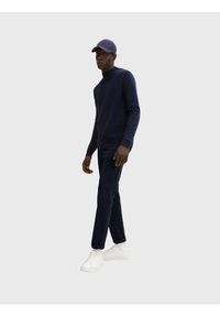 Tom Tailor Sweter 1032280 Granatowy Slim Fit. Kolor: niebieski. Materiał: syntetyk #4