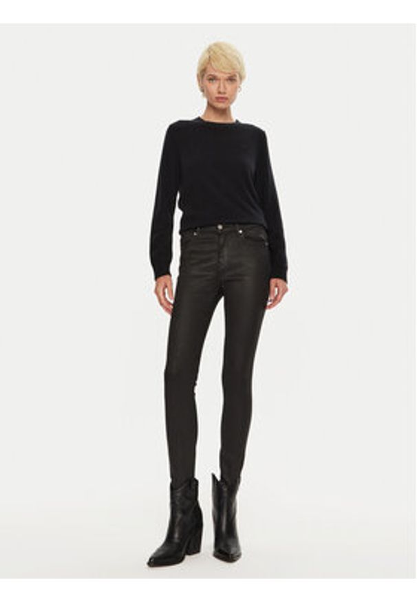 TOMMY HILFIGER - Tommy Hilfiger Sweter WW0WW43202 Czarny Regular Fit. Kolor: czarny. Materiał: kaszmir