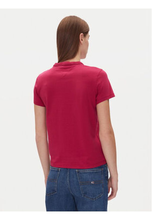 Tommy Jeans T-Shirt Tjw Reg Badge Tee DW0DW20153 Różowy Regular Fit. Kolor: różowy. Materiał: bawełna