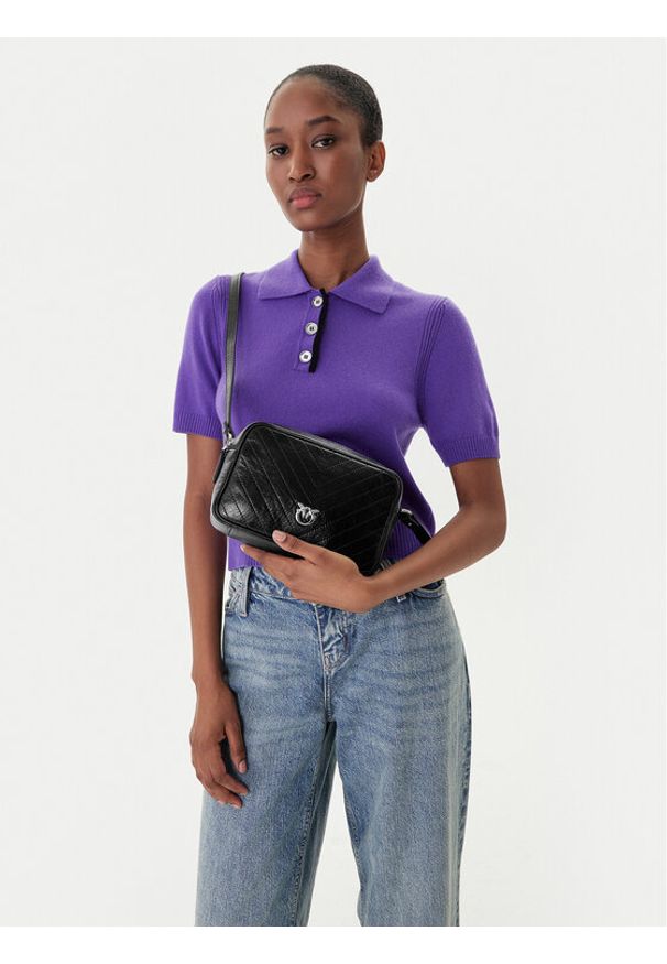 Pinko - PINKO Torebka Carrie Camera Bag Classic Al 25-26 PLTT 104336 A2JC Czarny. Kolor: czarny. Materiał: skórzane