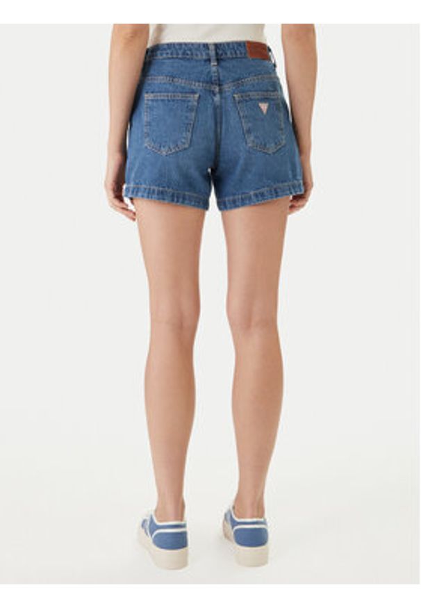 Guess Jeans Szorty jeansowe W5GD0S D5O13 Niebieski Regular Fit. Kolor: niebieski. Materiał: bawełna