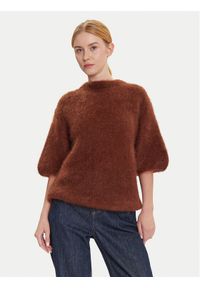 Dixie Sweter M277Y101A Brązowy Relaxed Fit. Kolor: brązowy. Materiał: syntetyk