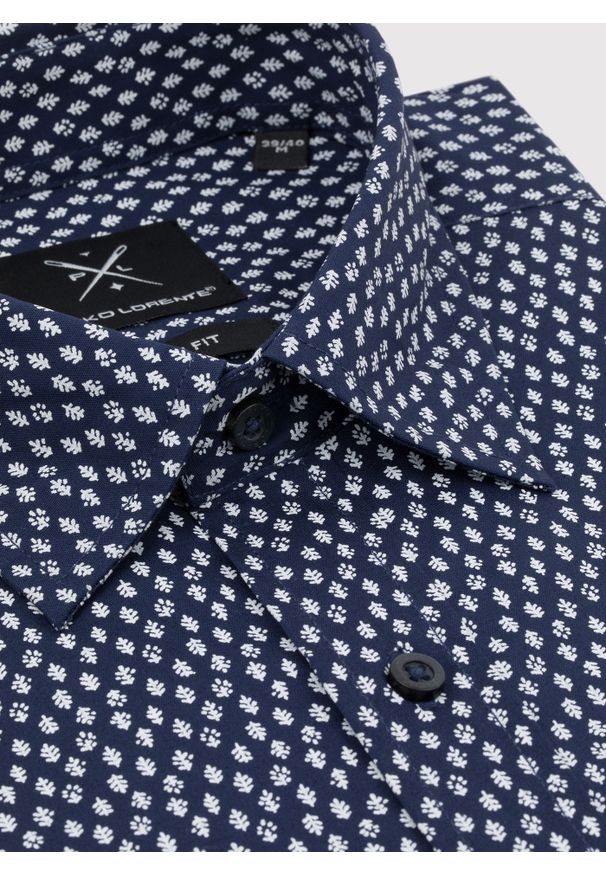 Pako Lorente - PAKO LORENTE – Casualowa koszula męska w mikrowzór. Okazja: na co dzień. Materiał: bawełna. Długość rękawa: długi rękaw. Długość: długie. Styl: casual