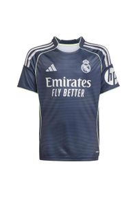 Adidas - Koszulka Real Madrid 25/26 Away Kids. Kolor: niebieski. Sport: piłka nożna
