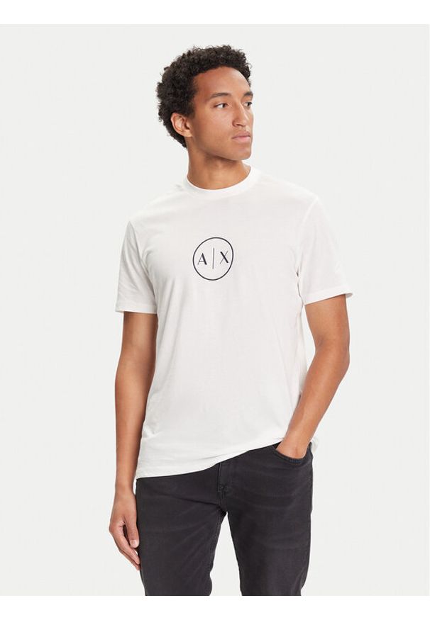 Armani Exchange T-Shirt XM001853 AF10356 U0009 Biały Regular Fit. Kolor: biały. Materiał: bawełna
