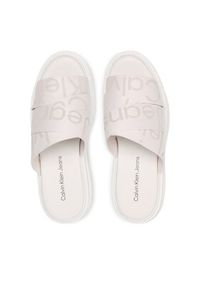 Calvin Klein Jeans Klapki Toothy Combat Sandal Webbing YW0YW00949 Biały. Kolor: biały. Materiał: materiał