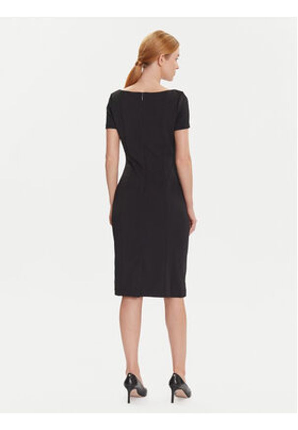 Calvin Klein Sukienka koktajlowa LV044D063G Czarny Slim Fit. Kolor: czarny. Materiał: syntetyk. Styl: wizytowy