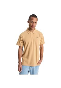 Quiksilver - dla Mężczyzn MW PIQUE Brązowy. Kolor: beżowy. Materiał: bawełna, tkanina. Wzór: haft #1