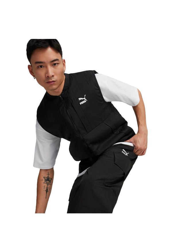 Kamizelka męskie Puma Classics Vest. Kolor: czarny. Materiał: poliester, materiał