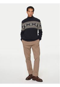 Selected Homme Golf Flake 16081554 Granatowy Regular Fit. Typ kołnierza: golf. Kolor: niebieski. Materiał: bawełna #3