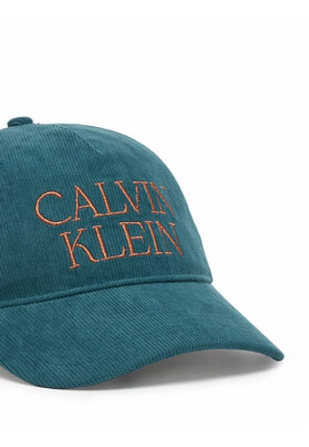 Calvin Klein Czapka z daszkiem Corduroy Graphic 5 Panel Cap LV04D5064G Granatowy. Kolor: niebieski. Materiał: bawełna