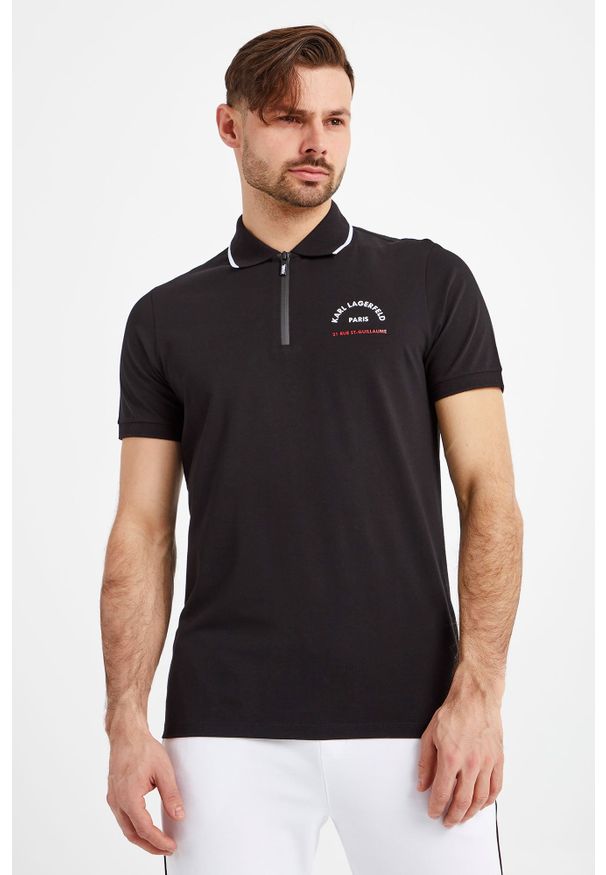 Karl Lagerfeld - POLO KARL LAGERFELD. Typ kołnierza: polo. Wzór: nadruk, jednolity. Styl: sportowy