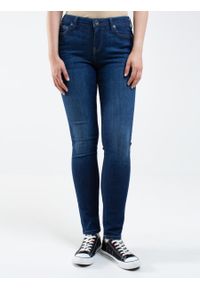 Big-Star - Spodnie jeans damskie Kitty 447. Stan: obniżony. Kolor: niebieski. Styl: klasyczny