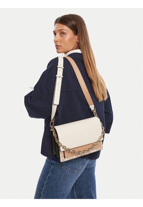 Tous - TOUS Torebka Kaos Icon 2002287601 Écru. Materiał: skórzane