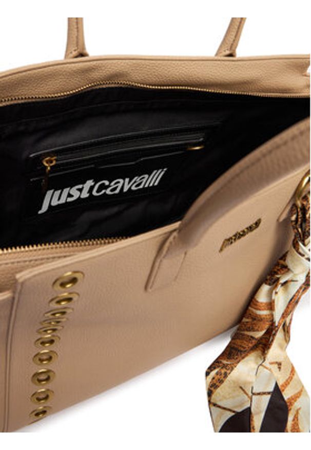 Just Cavalli Torebka 80RA4BF3 ZSB81 Beżowy. Kolor: beżowy. Materiał: skórzane
