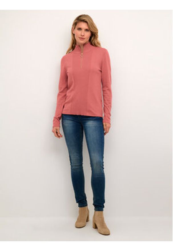 Cream Sweter Crdela High Neck 10610647 Różowy Straight Fit. Kolor: różowy. Materiał: wiskoza