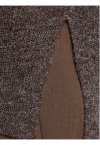 ICHI Sweter Marat 20110409 Brązowy Regular Fit. Kolor: brązowy. Materiał: syntetyk #5