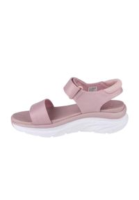 skechers - Sandały Skechers Model Dlux Walker New Block Kolor Rose. Kolor: różowy. Materiał: tkanina. Sezon: lato