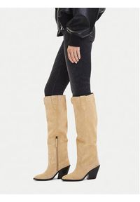 Badura Kowbojki EO-BRAYLE-01 Beżowy. Kolor: beżowy. Materiał: zamsz, skóra #7