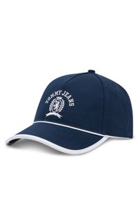 Czapka z daszkiem Tommy Jeans. Kolor: niebieski