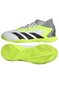Adidas - Buty piłkarskie adidas Predator Accuracy.3 In Jr IE9449 białe białe. Zapięcie: sznurówki. Kolor: biały. Materiał: syntetyk, guma. Sport: piłka nożna #1