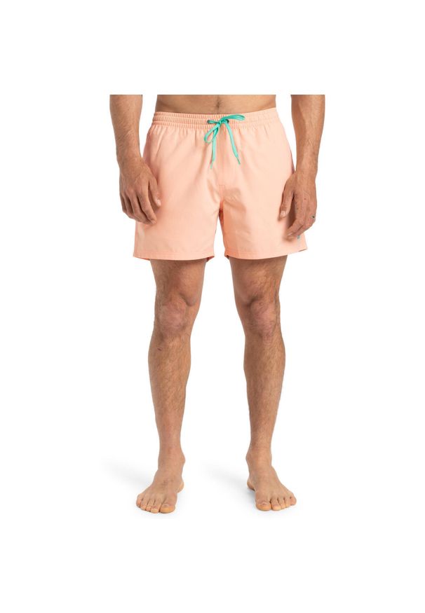 Quiksilver - Szorty kąpielowe dla Mężczyzn EVERYDAY SOLID VOLLEY 15". Kolor: wielokolorowy, pomarańczowy, różowy. Materiał: materiał, tkanina, poliester. Styl: sportowy