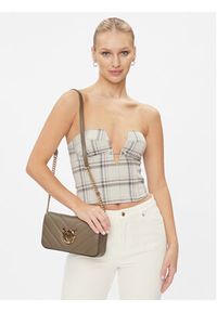 Pinko Torebka Love Click Baguette Mini AI 23-24 PLTT 100068 A136 Beżowy. Kolor: beżowy. Materiał: skórzane #4