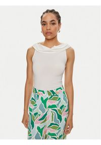 JJXX Bluzka Saga 12273790 Biały Slim Fit. Kolor: biały. Materiał: syntetyk