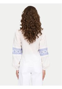 JDY Bluzka Lulu 15345478 Biały Regular Fit. Kolor: biały. Materiał: bawełna