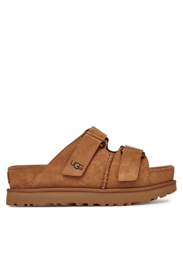 Klapki Ugg. Kolor: brązowy