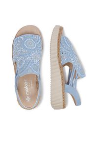 Rieker Sandały CEO-69246-10 Niebieski jasny. Kolor: niebieski. Materiał: materiał #6