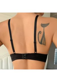 Intica - Biustonosz z ozdobnym dekoltem i regulowanymi ramiączkami Firica. Kolor: czarny. Materiał: materiał #3