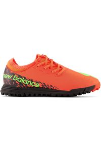 Turfy dziecięce New Balance FURON V7 DISPATCH JNR TF SJF3TDF7 – pomarańczowe. Kolor: pomarańczowy. Materiał: materiał, syntetyk. Szerokość cholewki: normalna. Sezon: zima. Sport: piłka nożna #1