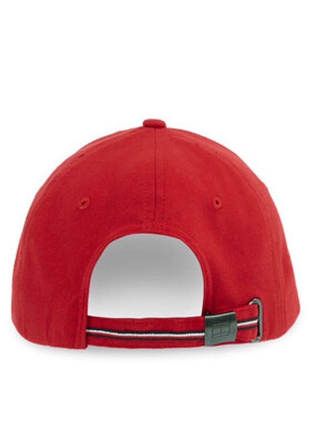 TOMMY HILFIGER - Tommy Hilfiger Czapka z daszkiem Th Corp Flannel 6 Panel Cap AM0AM13164 Czerwony. Kolor: czerwony. Materiał: bawełna, materiał