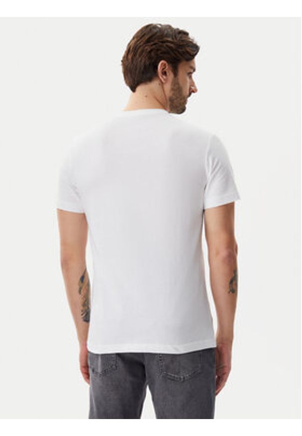 Calvin Klein Jeans T-Shirt Brush Stroke J30J327522 Biały Regular Fit. Kolor: biały. Materiał: bawełna