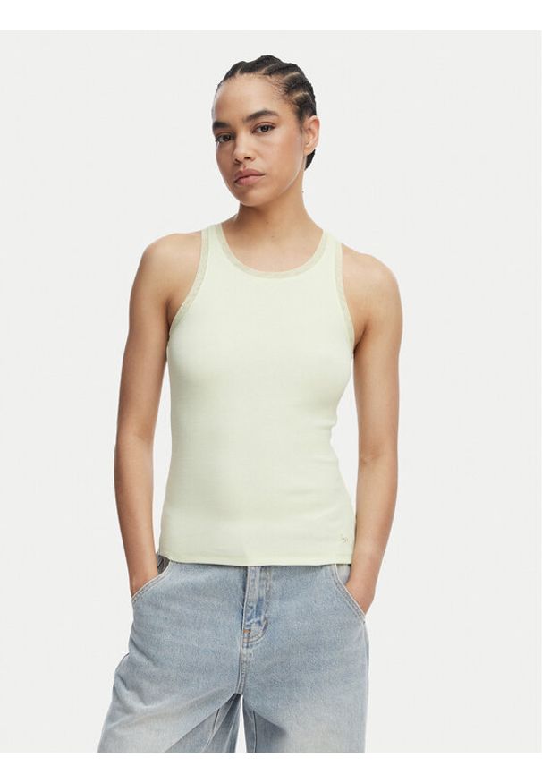 BOSS Top C_Eplie 50553479 Zielony Slim Fit. Kolor: zielony. Materiał: bawełna